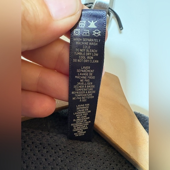 SKIMS Lounge FLEECE OVERSIZED HOODIE Zip Up Jacket S Storm BLACK - Picture 13 of 13